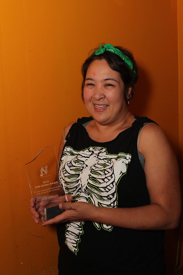 The Recipient of the Bob Quinn Award goes to Faye Abayan!