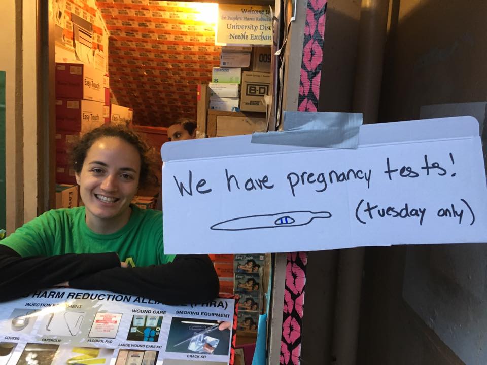 PHRA Starts handing out free pregnancy test on Women's day at the University District Needle Exchange Tuesday's 5-7