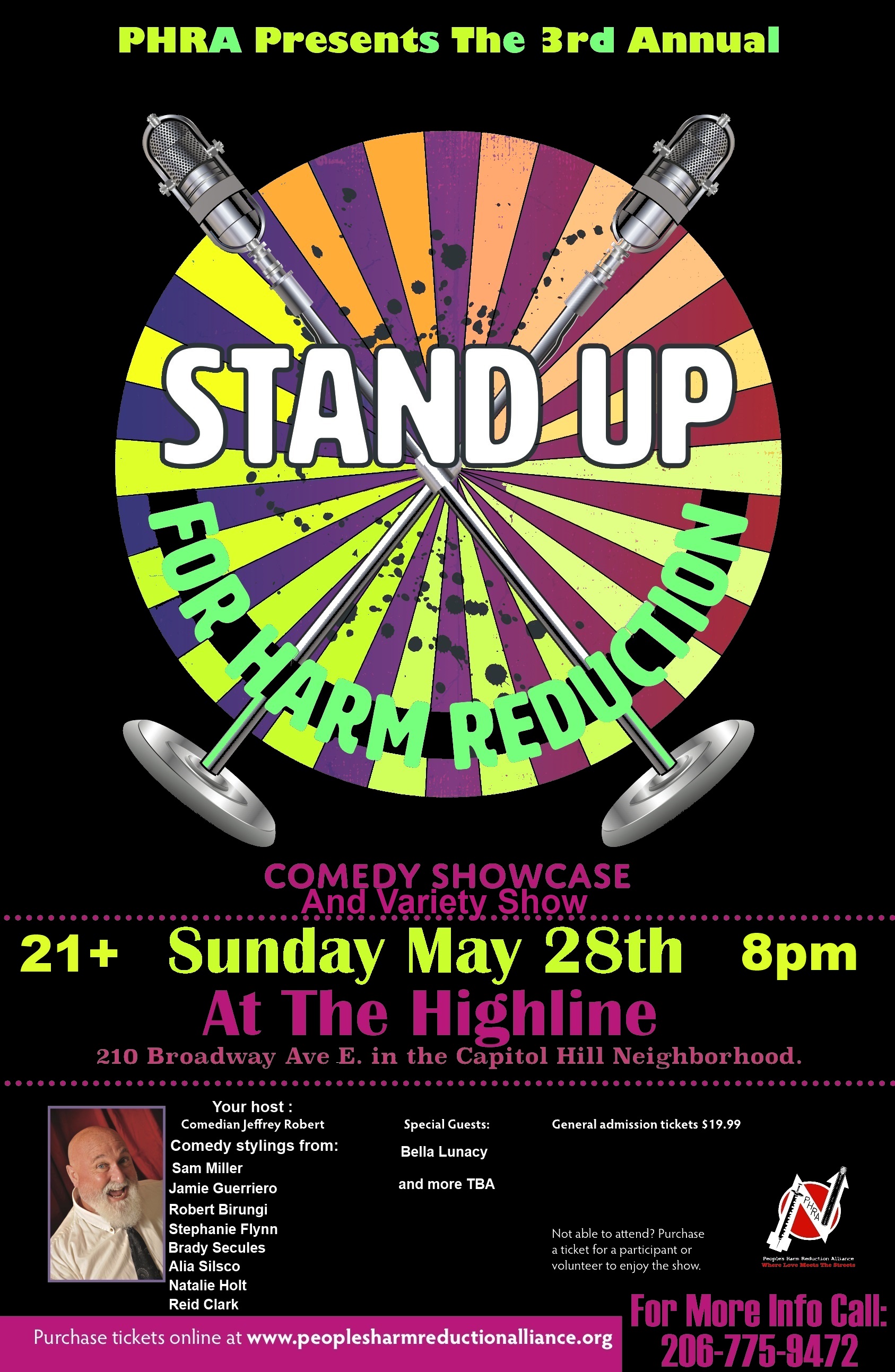 PHRA's 3rd Annual "Stand Up For Harm Reduction" Comedy Showcase!