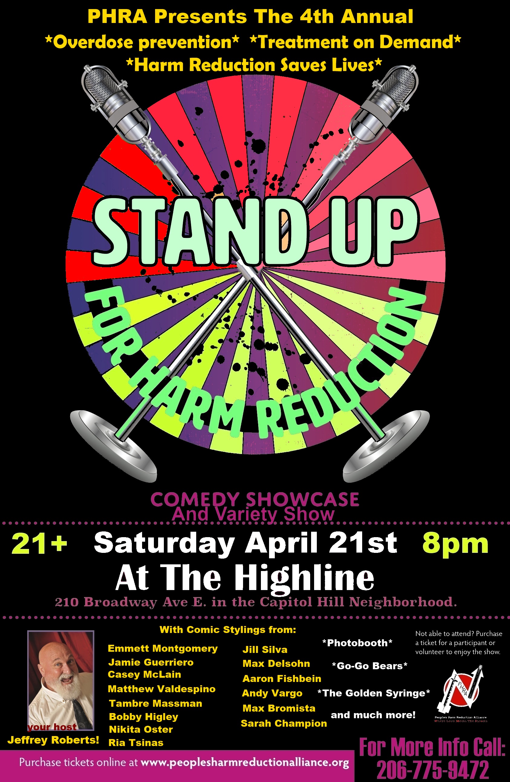 PHRA Presents: The 4th Annual Stand up for harm reduction!